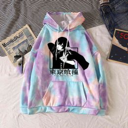 Tokyo Ghoul Hoodies Print Haikyuu Sweatshirt Men Women Hip Hop Harajuku Pullover Casual Hooded Anime Hoodie Y211122