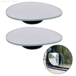 Car Rear View Blind Spot Reversing Frameless Wide Angle Adjustable Convex High Definition Parking Auxiliary Mirrors 2pcs