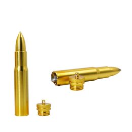 Metal bullet shape yellow Smoking pipe big stroage Large can be stored toacco pipes for smoke