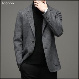 Men's Suits & Blazers Taoboo Brand Winter Jacket Fashion Casual Coats Masculine Business Jackets Striped Tops