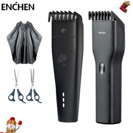 hair cut clippers UK - ENCHEN EC001 Hair Clippers for Men Rechargeable Cordless Two Speed Control Self-cut Personal Hair Cutting Machine Kit for Family 220221