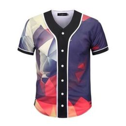 Baseball Jersey Men Stripe Short Sleeve Street Shirts Black White Sport Shirt XAV702