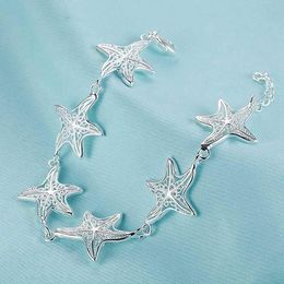 Link, Chain Bohemia Silver Plated Classic Design Starfish Bracelets 2021 Fashion Charm Women Wedding Jewellery For
