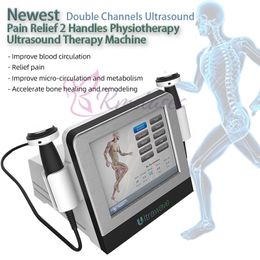Portable Ultrawave Therapy Ultrasound Machine With 2 Handpieces Physical Treat For Body Pain Relief