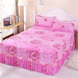 Spring Autumn Bed Skirt Comfortable Bedding Textile Double Bed King/Queen Thin Sheets Bedspread ( Not Include Pillowcase ) F0479 210420
