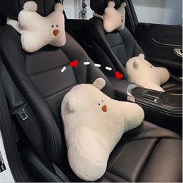 Cute toon Bear Cervical Lumbar Support Car Neckpillow Headrest Pillow