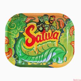 Smoking Rolling Tray Metal Tobacco 18*14*cm Handroll Roll Case Storage Tin Orangutan Pattern Cigarette Herb Monkey Design DHL