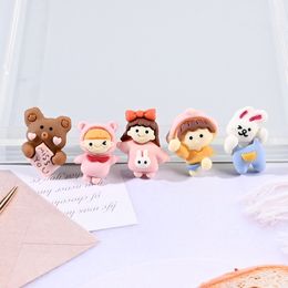 20pcs Cute Cartoon Characters Animals Flatback Resin Components Decor DIY Craft Supplies Phone Shell Patch Arts Kids Hair Accessories Brooch Materials