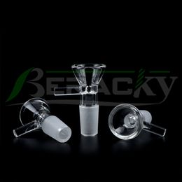 Free DHL!!! Beracky Cost-effective Funnel Glass Smoking Bowls Clear 14mm Male Heady Glasses Bong Bowl Piece For Dab Rigs Water Pipes Tobacco