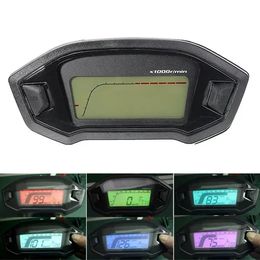 Motorcycle Digital Odometer Speedometer Tachometer Gauge LCD Odometer 7 Colours Backlight