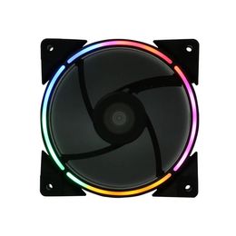 PCCooler 12V DC 12cm Both Side RGB Light Computer Case Cooling Fan D Port 4Pin PC Cooler Heatsink