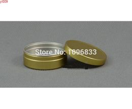 10g Gold Colour Aluminium Jars, 10ML Tins, Empty Golden Container, Cosmetic Cream Packing Box, Tin Containers,100pcs/lotjars