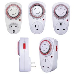 Timers Cyclic Timer 24 Hour Switch Kitchen Outlet Loop Universal Timing Socket Mechanical 230VAC 3600W 16A UK EU US Plug