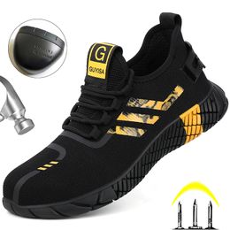 Men Shoes Safety Boots Steel Toe Cap Work Boots Men Working Sneakers Men Boots Anti-puncture Security Industrial Shoes