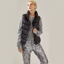 High quality autumn and winter cotton vest ladies casual women sleeveless short jacket slim fit warm down 211018