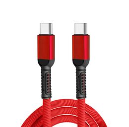 Type C to USB TypeC Cables fast charging For Samsung S10 S9 PD 60W Quick Charge cords braided cable