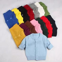 Baby Boys Girls Cardigan Autumn Spring Cotton Sweater Top Children Clothing Knitted Kids Wear 210429