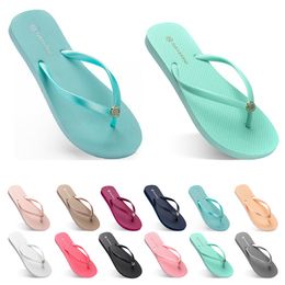 Flip Flops 124 Beach Shoes Slippers Womens Green Yellow Orange Navy Bule White Pink Brown Summer Sport Sneaker Size 35-3 28