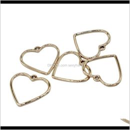 Sewing Notions Tools Apparel Drop Delivery 2021 5Pcs Alloy Heart Love Pendant Charms Diy Jewelry Findings Making Qayks