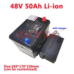 GTK 48V 50Ah li ion battery pack NMC with BMS for powerwall EV power supply solar energy storage power tools+5A charger