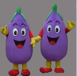 Performance Vegetable Mascot Costume Halloween Christmas Fancy Party Eggplant Cartoon Character Outfit Suit Adult Women Men Dress Carnival Unisex Adults