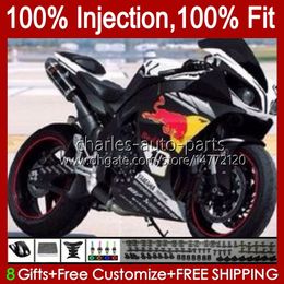 Injection Mould Fairings For HONDA CBR 1000 RR CC 1000RR CBR1000RR Yellow red 06 07 Body 59No.72 100%Fit CBR1000 RR 1000CC 2006 2007 CBR1000-RR 06-07 OEM Bodywork Kit