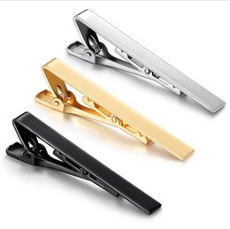 High quality Silver plated Tie Clip Pin Clasp Bar Wedding Metal Tie-Clips Blanks For Men Women 3 Colours