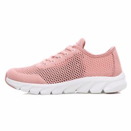 Top Fashion 2021 Mens Women Sports Running Shoes High Quality Solid Colour Breathable Outdoor Runners Pink Knit Tennis Sneakers SIZE 35-44 WY30-928