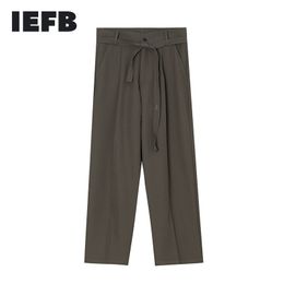 IEFB Men's Clothing Spring Suit Patns Loose Versatile Trousers Waist Bandage Strings Bussiness Pants For Male 9Y5991 210524