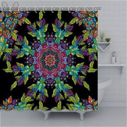 Shower Curtains Jungle Forest Floral Curtain Colourful Waterproof Bathroom Polyester Fabric Bath Sets