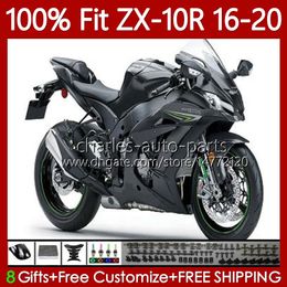 Injection Mould For KAWASAKI NINJA ZX-10R ZX-1000 C 2016-2020 Matte Black Body 105No.171 ZX 10R 1000CC 10 R ZX10R 16 17 18 19 20 ZX1000 2016 2017 2018 2019 2020 OEM Fairings