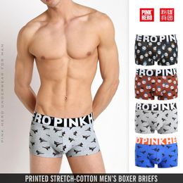 PINKHERO Mens Printed Cotton Loose Fit Boxer Shorts Briefs Comfortable Underwear