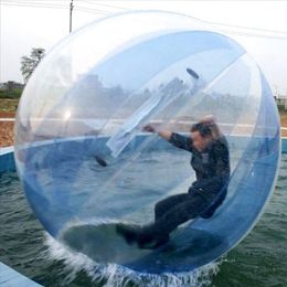 Thick PVC Water Walking Ball Inflatable Bouncers Transparent Aqua Zorbing Sphere with German Tizip Zip Diameter 5ft 7ft 8ft 10ft Free Delivery