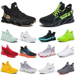 mens womens running shoes yellow green static red triple black white split multi light orange navy blue golden cool grey men trainers outdoor hiking sports sneakers