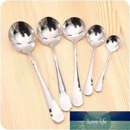 1pc Creative Stainless Steel Round Spoon Coffee Spoons Spoons Dessert Spoon Factory price expert design Quality Latest Style Original Status
