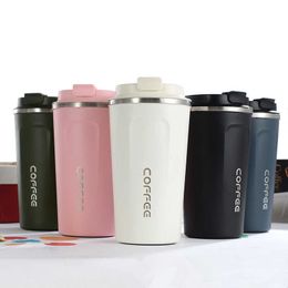 380/510ML Vacuum Flask Thermos Coffee Drinkware For Stainless Steel Cup Portable Car Insulated Travel Thermal Mug Water Bottle 210615