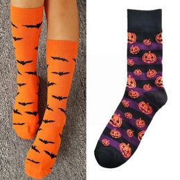 Men's Socks 2021 Unisex Cartoon Halloween With Skulls And Alien Winter Cotton Women For Autumn Spoof Men M2X0