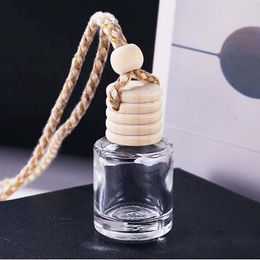 new Car Perfume Bottle Glass Decoration Bags Pendant 8ml Perfume Ornament Air Freshener Essential Oils Fragrance Storage EWB7771