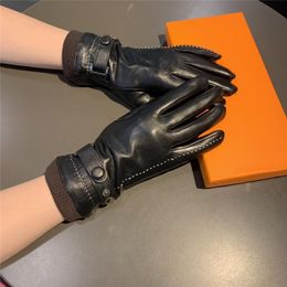2022 wolle touch handschuhe Winterfrauen Lederhandschuhe Touchscreen Hohe Qualität Damen Mitten Dicke Dicke Warm Wolle Kaschmir Handschuh