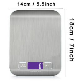 new 5000G/1G LED Electronic Digital Kitchen Scales Multifunction Food Stainless Steel LCD Precision Jewelry Scale Weight Balance EWA5558