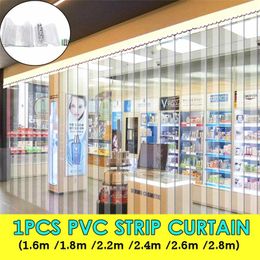 Curtain & Drapes 6 Sizes PVC Strip Freezer Room Door Screws Kit Hanging Rail Transparent Curtains Dust Windproof Heat Insulation
