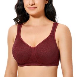 Women's Plus Size Unlined Comfort Wireless Smooth Bra Minimizer 210623