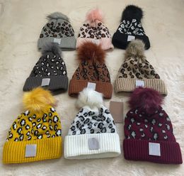 Дизайнерские шапочки брендовые шапки для взрослых, женщин, детей, зимние вязаные леопардовые шапки, унисекс, детские теплые шапки Gorro, однотонные вязаные шапочки для родителей и детей