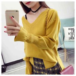 Women Sweater Tops Vintage Ladies Pullover White Pull Femme Winter Casual 210427