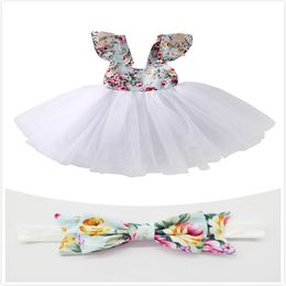 Newborn Toddler Baby Girls Floral Dress Party Ball Gown Lace Tutu Formal Dresses Sundress Q0716