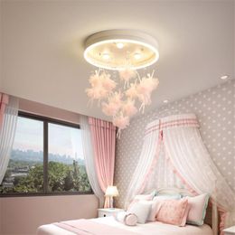Ceiling Lights Pink Dancing Girl Modern Bedroom LED Lighting Living Room Romantic Lamps Kids Art Deco Furniture