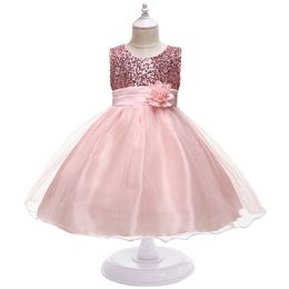 Girl Flower Princess Dress Summer Tutu Christmas Party Dresses For 3-10 Years kids Girls Children New Year Costume Clothes Q0716