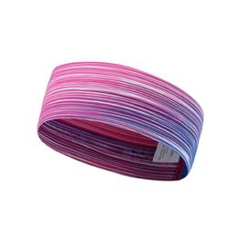 Sweatband 1PC 8Colors Gradient Colour Non Slip Sweatbands Headband Grip Tennis For Yoga Basketball Running Sport Sweat Head Hair