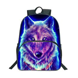 Wolf With Rose Large Laptop Bag Travel Hiking Daypack For Men Women School Work Backpack 17 Inch