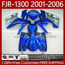 OEM Bodywork For YAMAHA FJR-1300 FJR 1300 A CC FJR1300A Light blue 01-06 Moto Bodys 106No.26 FJR1300 01 02 03 04 05 06 FJR-1300A 2001 2002 2003 2004 2005 2006 Fairing Kit